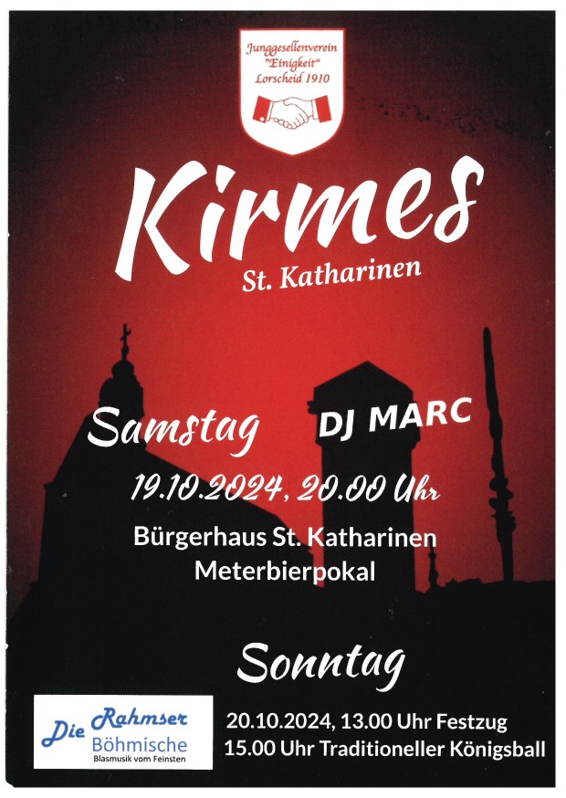 Plakat Kirmes St. Katharinen 19.10.2024